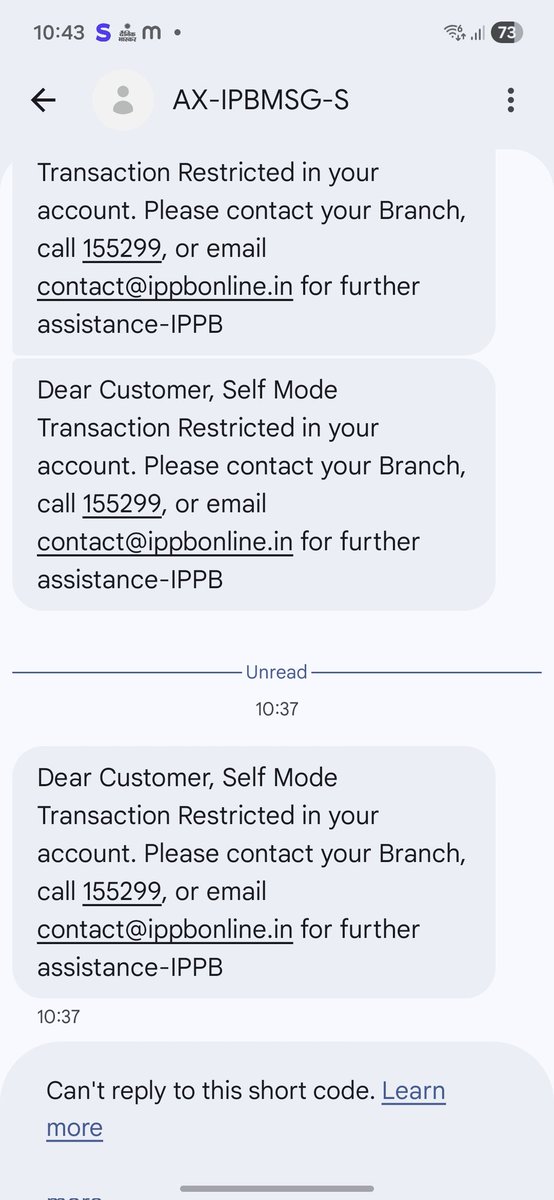 jrishabh138's tweet photo. @IndiaPostOffice 
Why this message is showing when I am opening ippb mobile app @IPPBOnline 
Resume my service as soon as possible 
I am unable to do any transaction https://t.co/WRS79Z2vUL