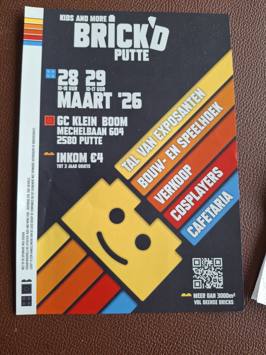Dit weekeinde 28-29 maart te #Putte #kleinboom #Lego beurs vele bouwwerken speelhoek cafetaria en vekoop iedereen welkom