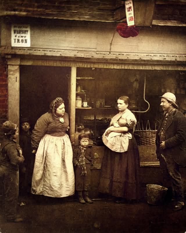 Rag Shop in Lambeth During Thames Flooding London, 1877