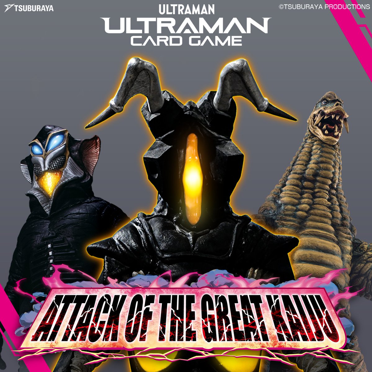 ucg_en's tweet photo. ◢◤#UltramanCardGame◢◤
Booster Pack 07: Attack of the Great Kaiju is here. Zetton leads with a 20000 BP RRR, while Alien Mefilas introduces a new Kaiju deck style. Full developer column: https://t.co/w1gSOvGRid
#UltramanCardGame #BP07 https://t.co/FBSxqGaOxs