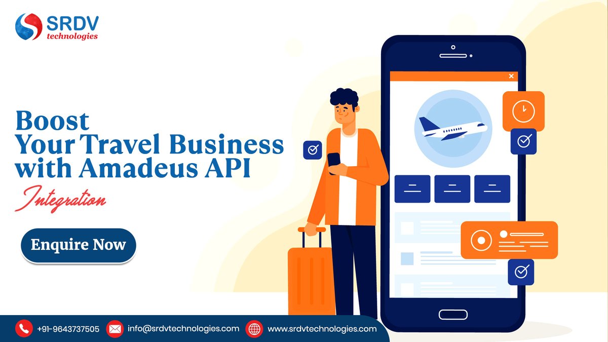 srdvtech's tweet photo. Boost Your Travel Business with Amadeus API Integration
More Detail: https://t.co/a2n3sIJWbr

𝑭𝒐𝒍𝒍𝒐𝒘 𝒖𝒔 𝒇𝒐𝒓 𝒎𝒐𝒓𝒆 𝒖𝒑𝒅𝒂𝒕𝒆𝒔: @srdvtech  
.
#srdvtechnologies #b2btravelportaldevelopment #AmadeusAPIIntegration #AmadeusAPI #AmadeusAPI2026 https://t.co/FNog3Qjrrs