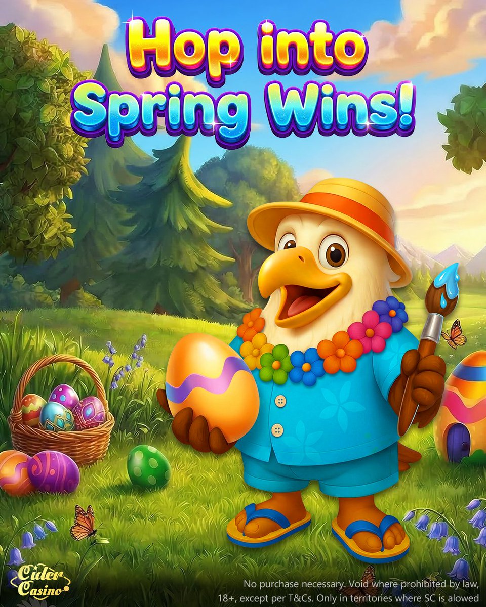 cidercasino's tweet photo. 🐰 Hop into Spring Wins! 🥚
🎁🎁Your spins hold a little extra surprise just waiting to be found 👀
And you’re correct to think so!
🔥Join and play now: Link in Bio
#slots #casino #onlinegame #CiderCasino #casinogame https://t.co/Osj5kDstEs