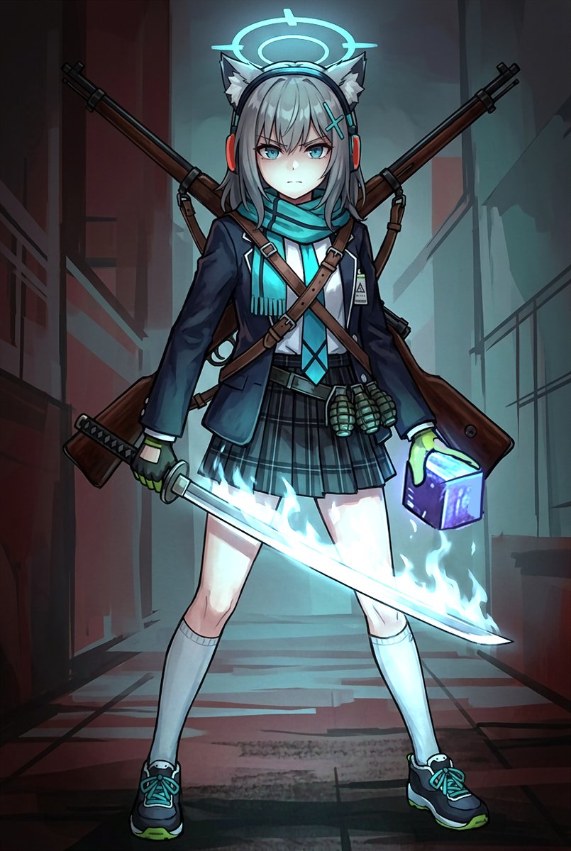 （例のBGM）

「ん、みんなと約束した。全て終わらせるって」

（空から降り注ぐ青い浄化の火）