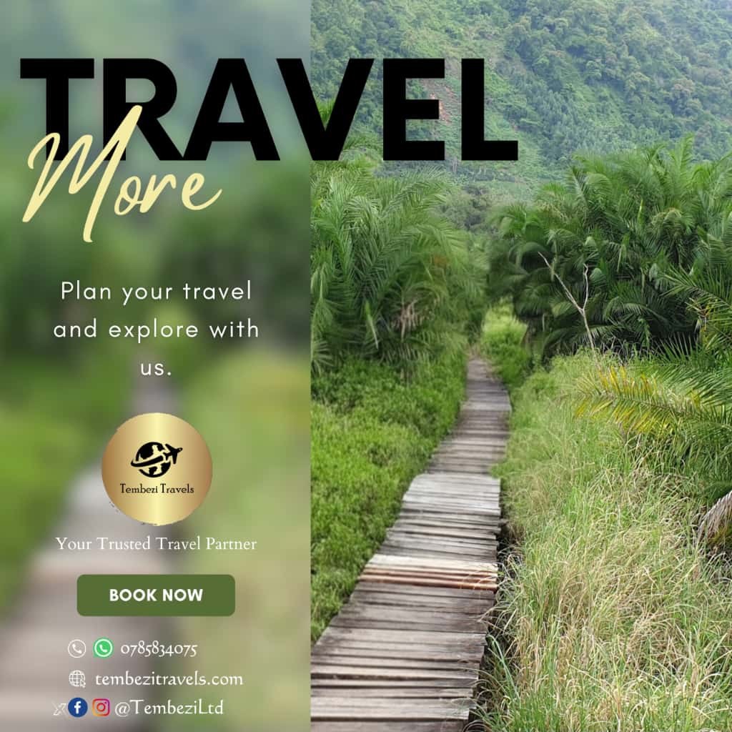 TembeziLtd's tweet image. Navigating the world of travel can be overwhelming. That's why Tembezi Travels is your trusted partner, guiding you every step of the way.  We don't just plan trips; we curate unforgettable experiences.  Ready to explore? Let's start planning together.  #YourTrustedTravelPartner