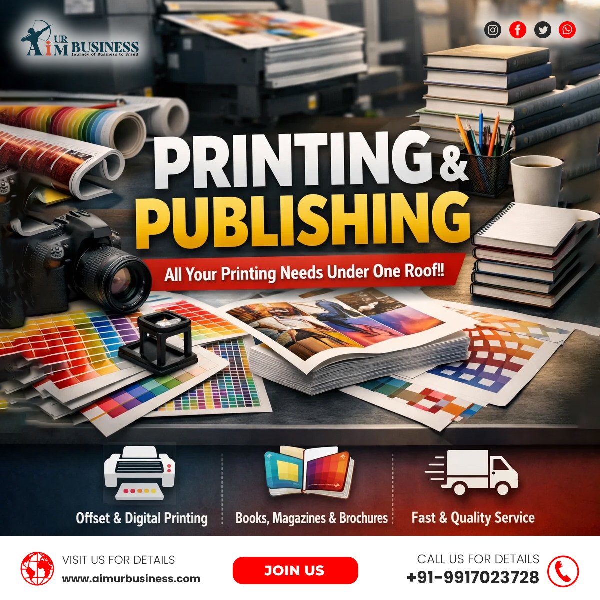 aimurbusiness's tweet image. 🖨️ Need high-quality printing? We’ve got you covered!
Books, brochures &amp;amp; more — fast &amp;amp; reliable service 📚
🌐 aimurbusiness.com
📞 +91-9917023728

#Printing #Publishing #DigitalPrinting #AimURBusiness