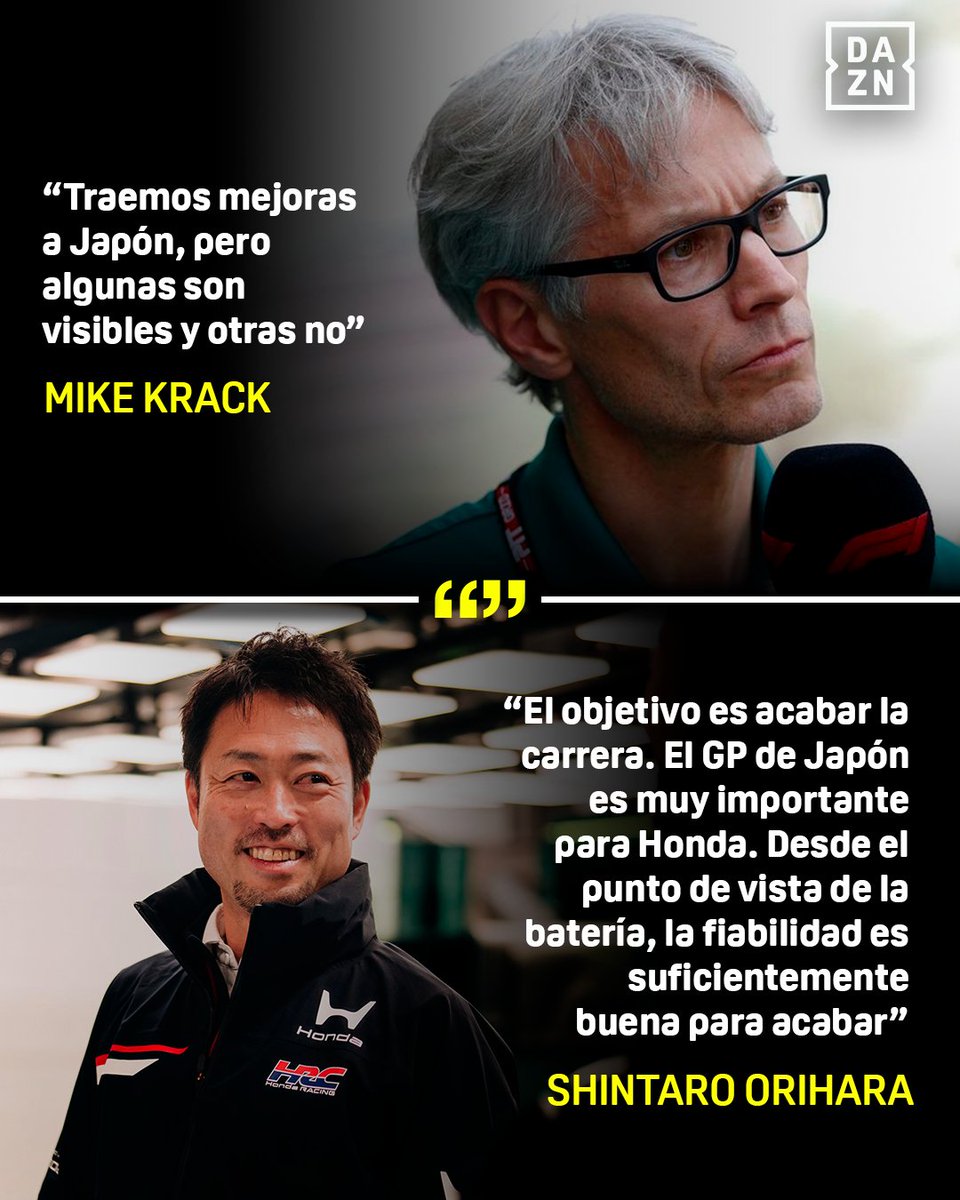 DAZN_ES's tweet photo. Aston Martin y Honda confían en dar pasos hacia delante en el GP de Japón

🎙️ @TSlafer 

#JaponDAZNF1 🇯🇵 https://t.co/UZ4rtys95I