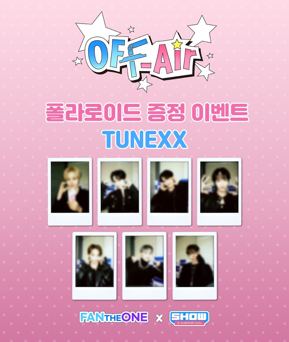 FANTHEONE_offcl's tweet photo. 📸 OFF Air 폴라로이드 증정 이벤트
OFF Air 속 순간을 폴라로이드로 간직할 찬스 ✨
TUNEXX(@TUNEXX_official )와 함께한 특별한 폴라로이드를 받아보세요!

📝 참여 방법
참여 방법은 이미지 참고❤️
🔗 응모 바로가기
https://t.co/6mIGvW2v50
⚠️응모 폼 미제출 시 참여가 인정되지 않습니다.
⚠️국내 거주자만 신청할 수 있습니다.

✔ 해시태그와 함께 감상평을 남기면 당첨 확률 UP!
#오프에어_ON #FANTHEONE #튜넥스 #TUNEXX 

⏰ 참여 기간
2026.03.27(금) ~ 03.29(일) KST 23:59까지

📢 당첨자 발표
2026.03.30(월) 5PM (KST)

📸 지금 바로 참여하고
OFF Air의 순간을 손에 담아보세요 💫