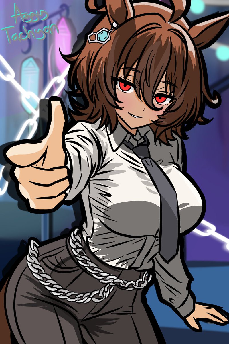 PotentialOfUmas's tweet image. Bang! HAHAHAHAHA!

//Huge thanks to @AggyTachyon for the Tachyon x Makima art!