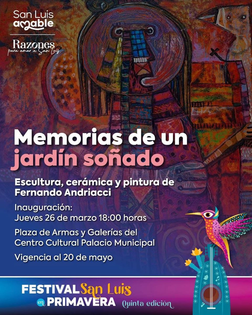 EventoSanLuis's tweet photo. #SanLuisEsCultura #SanLuisPotosí #FestivalSanLuisenPrimavera https://t.co/zk6ihMjck3