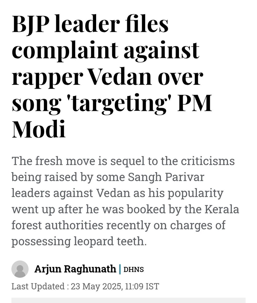 It is absolutely shocking to know that I&amp;B Ministery is sponsoring, and <a href="/DDNational/">Doordarshan National दूरदर्शन नेशनल</a> is live telecasting this rape accused, anti Hindu, anti Modi rapper Vedan in Delhi 
This is totally unacceptable <a href="/AshwiniVaishnaw/">Ashwini Vaishnaw</a> <a href="/gupta_rekha/">Rekha Gupta</a> <a href="/PMOIndia/">PMO India</a>