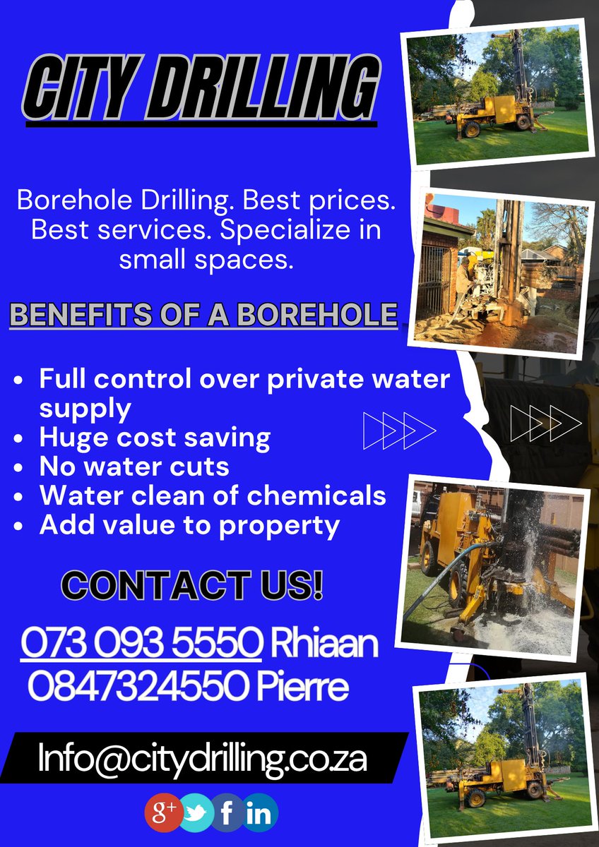 city_drilling's tweet photo. • Everyone is stronger when they work as a TEAM. • There is always a way to get the job done. • We are drilling professionals with the highest standards. • We are innovative problem solvers. • We respect the environment https://t.co/R97KxeC2zH.za073 093 5550 RHIAAN https://t.co/WJqixz7Hwz
