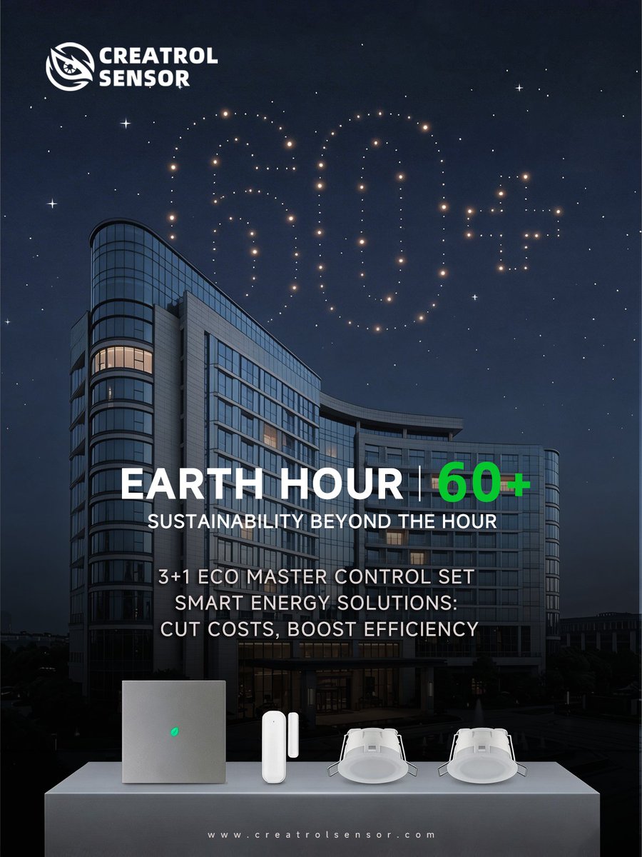 TechCool10's tweet photo. Beyond Sensing. Saving Energy. Continuous Sustainability. 🍃

Giving the planet a break shouldn't last only an hour. At Creatrol, we engineer sustainability into the very DNA of spaces.

Senses more. Saves more.

#creatrolsensor #EarthHour #SmartSensing #EnergyEfficiency https://t.co/UxZEM618s5