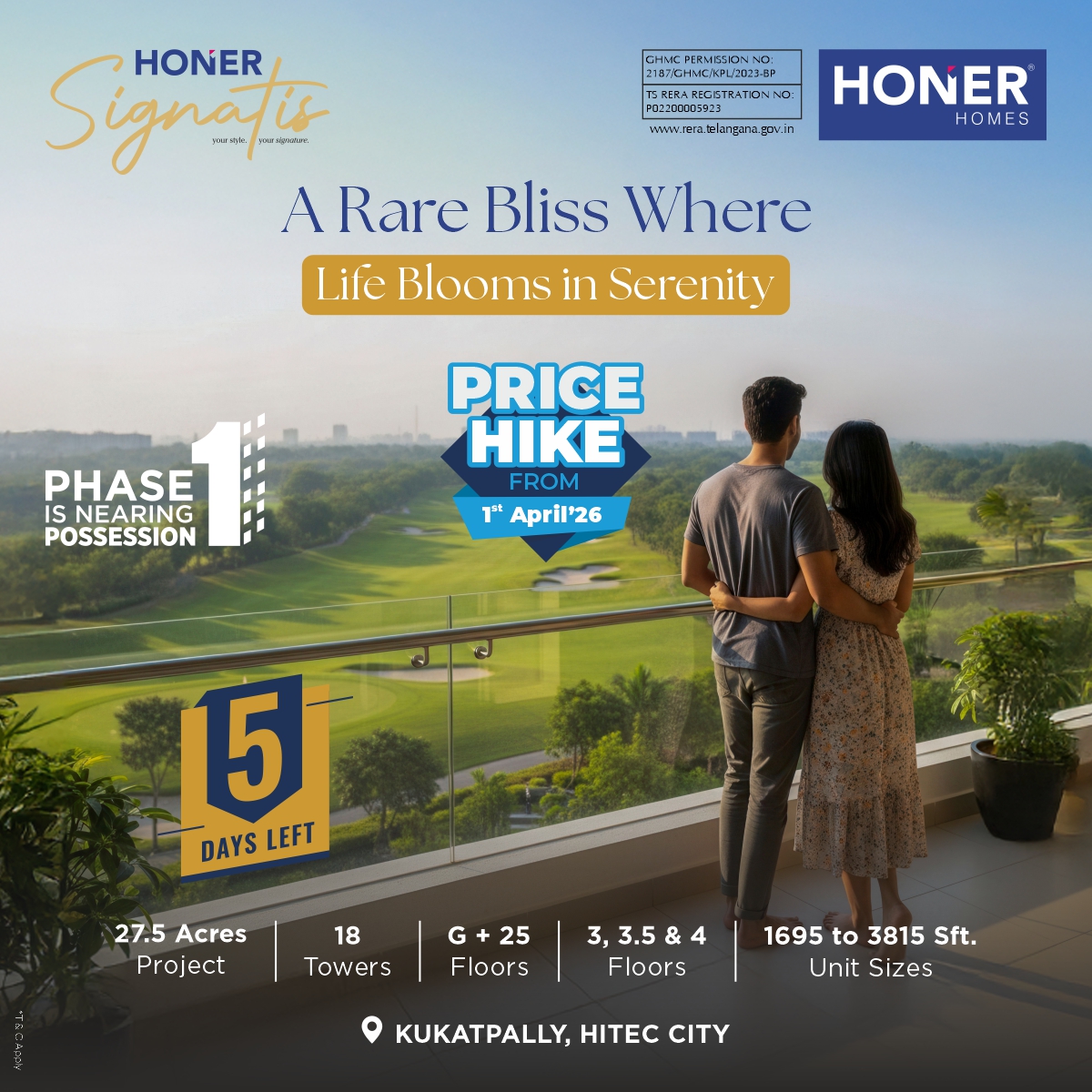 HonerHomes's tweet photo. Step into a RARE bliss where every aspect of life blooms. Act fast before the opportunity slips away!
#HonerSignatis price hike on April 1st, 2026.
Visit - https://t.co/nRq27RB9kR
#RareLife #RareStyle #Signatis #ItsRare #ItsSignatis #PriceRevision #HOH https://t.co/bVKSkfoV3Y