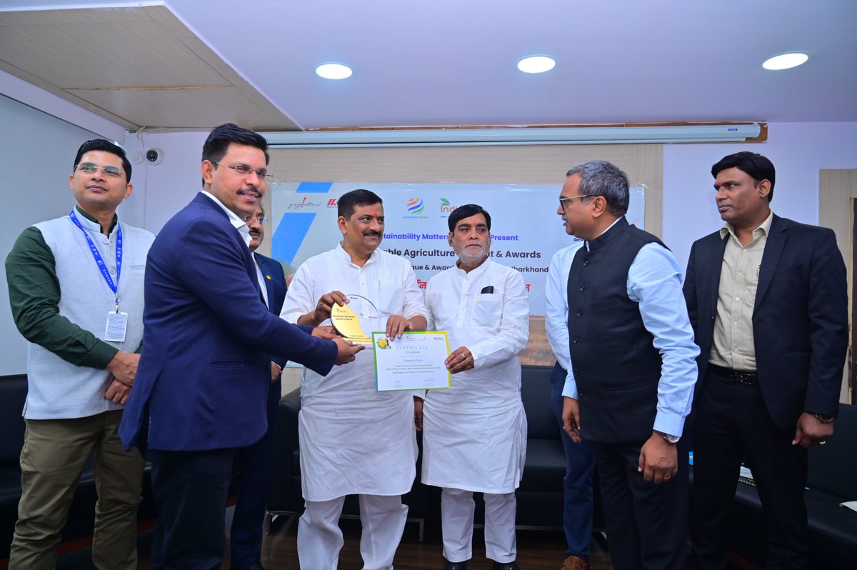 SyngentaIND's tweet photo. Honoured to be recognised as CSR Champion for Sustainable Agriculture at the Sustainable Agriculture Summit &amp; Awards 2026 – Regional Policy Dialogue (Bihar &amp; Jharkhand), held in Patna.

@Syngenta @Sustainablty @Indiagri

#SustainableAgriculture #ICLEAN #CSR #PlantPotential https://t.co/VPyXMFZLxe