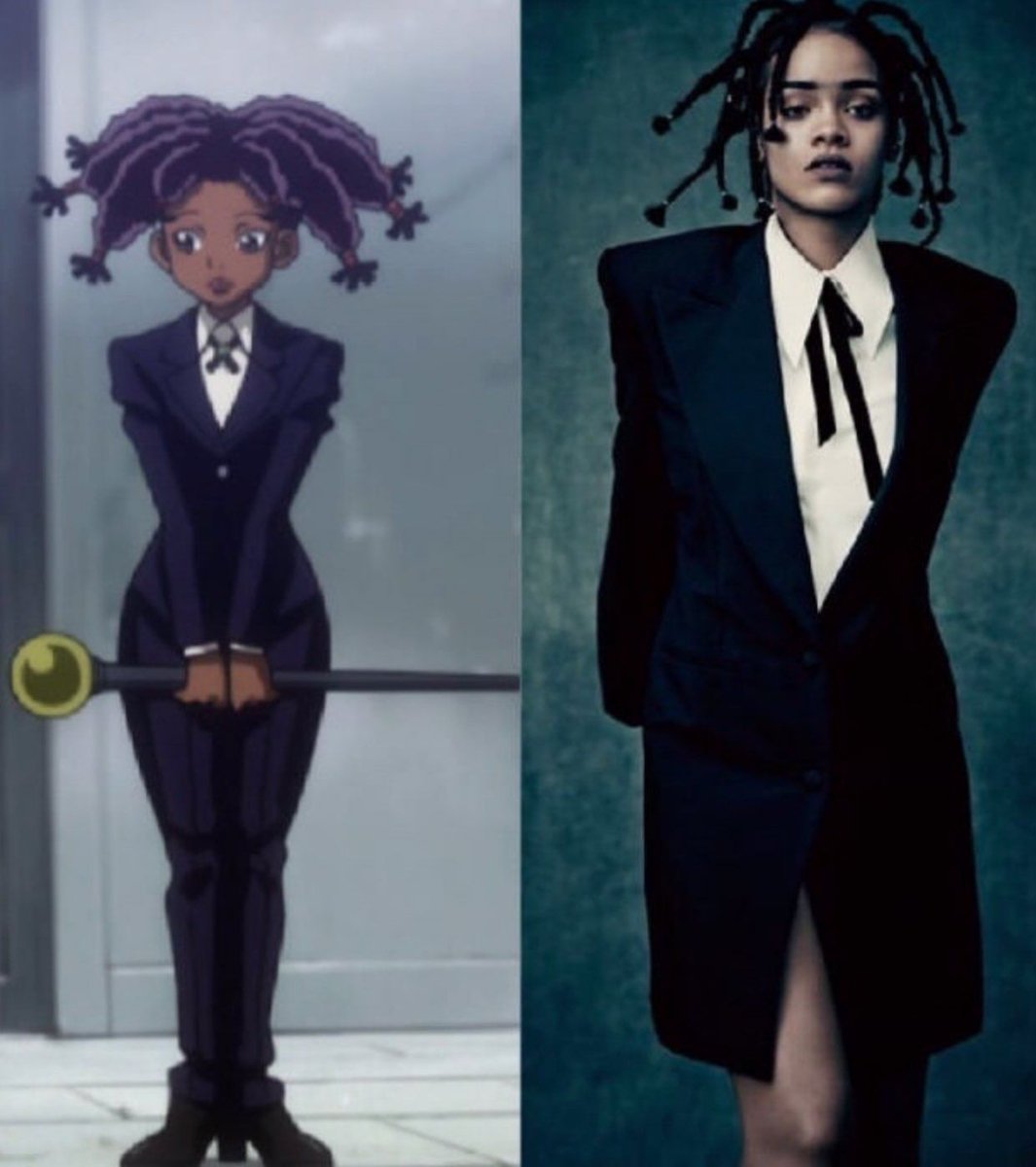 Pokemonpshot's tweet photo. Rihanna cosplaying HxH characters https://t.co/LQX8ii7fYg