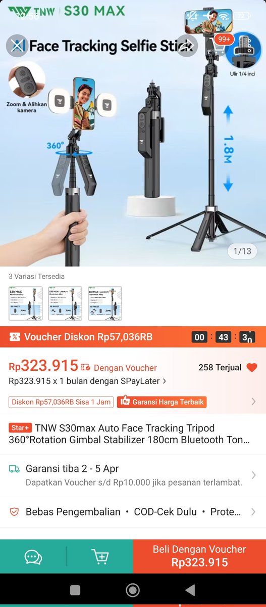 marchepurple7's tweet photo. Guys buat kalian yang punya budget lebih aku saranin beli ini lagi sendiri nggak ada yang fotoin pakai ini karena ada fitur ai 360 derajat dia bakalan otomatis ngigutin arah dan tingginya 180 jadi aman banget buat Bahannya kuat dan kokok

https://t.co/TRjlmRPW1X https://t.co/03Jws5gzU9