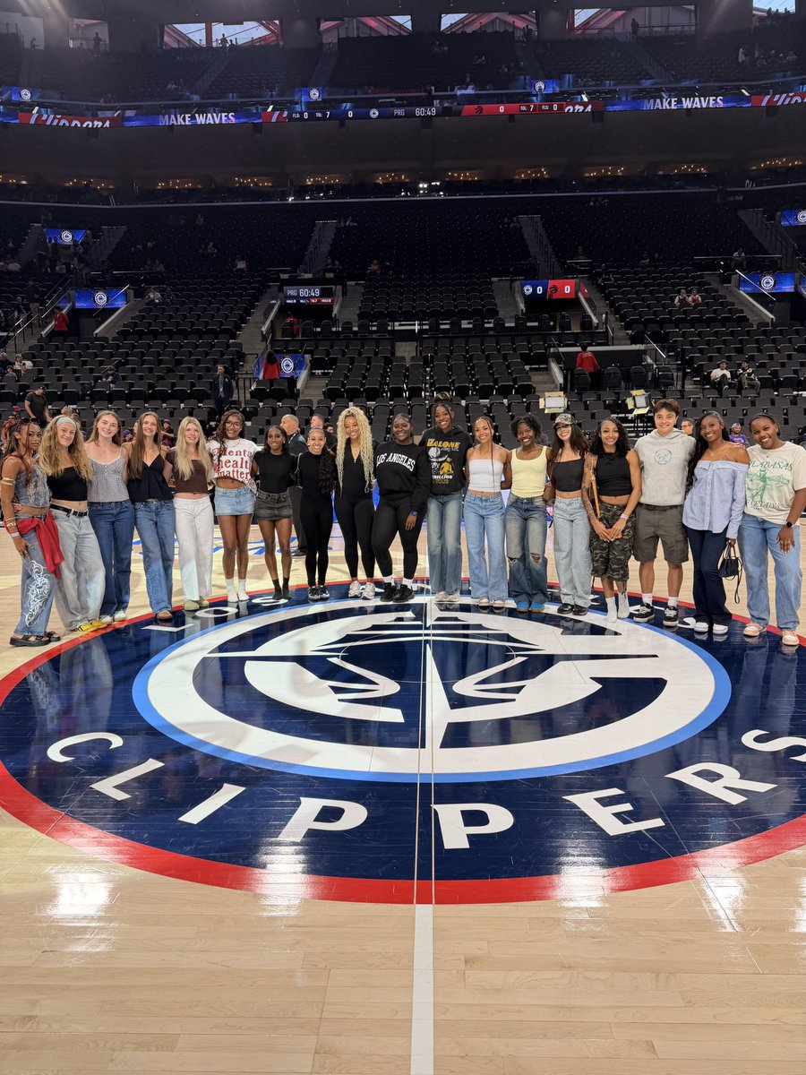 SacKenny's tweet photo. @SacStTrack Student-Athlete experience at NBA game LA Clippers vs Raptors game.
#SpringBreakVibes https://t.co/C3eDjJmWSL