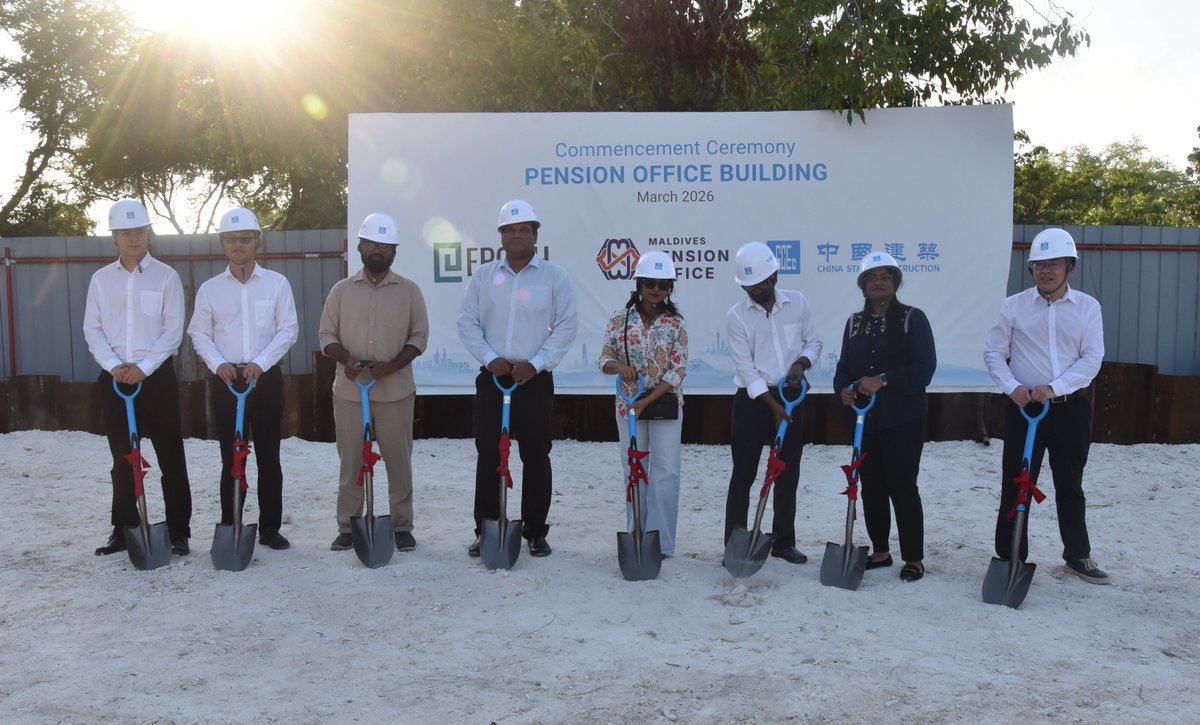 CSCEC_MALDIVES's tweet photo. CSCEC is proud to announce commencement of Pension Office Building! This milestone reflects our commitment to Hulhumalé' urban development. The building will provide a modern workspace to serve the community. Heartfelt thanks to Maldivian friends for your support and trust. https://t.co/lY4950xeYD