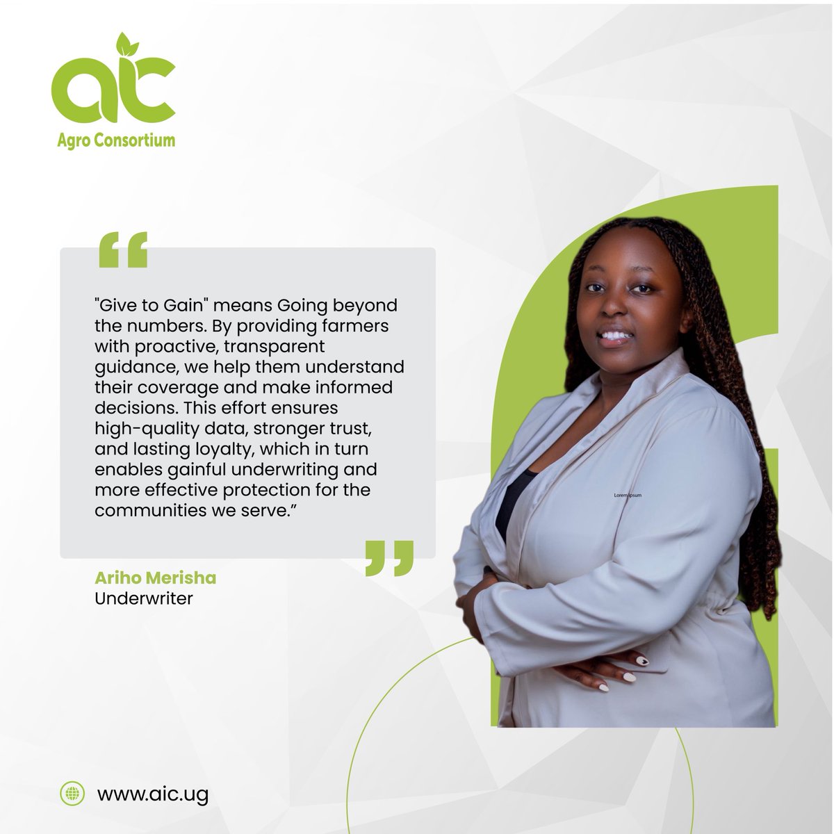 AgroConsortium's tweet image. As we wrap up our 
#AICWomenMonthSeries 🌸 

We recognize the women who ensure that AIC’s insurance solutions are built on strong systems and  sound judgment.

🛡️ #InsuranceOperations
Strong operations are the backbone of a reliable insurance programme. Through careful risk