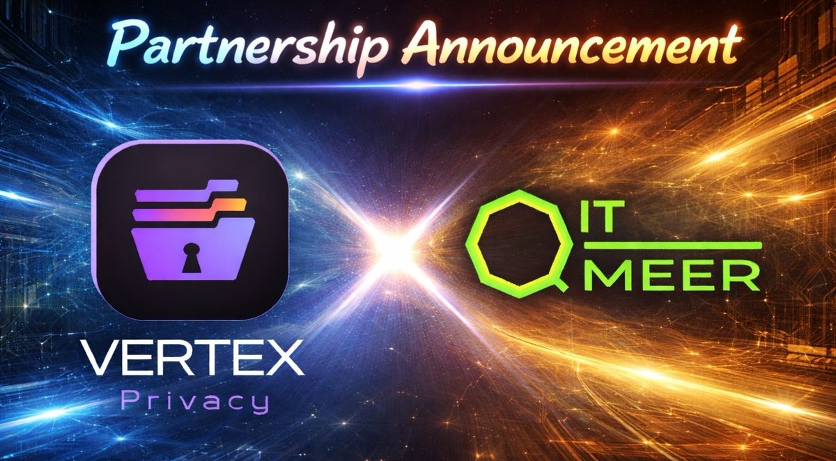 Partnership Announcement: Vertex Privacy x <a href="/QitmeerNetwork/">Qitmeer Network</a> 

We’re excited to announce our partnership with Qitmeer Network a high-performance, multi-layered blockchain powered by MeerDAG consensus, built for scalable and efficient decentralized applications.

Why Qitmeer