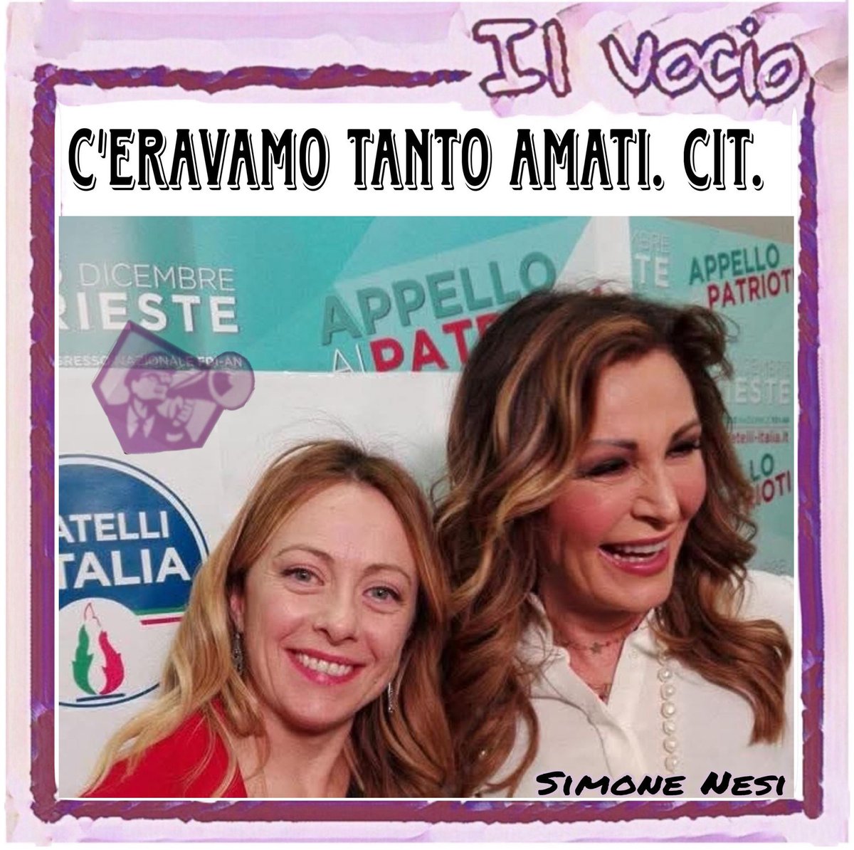 ilvocio's tweet photo. #simonenesi #ilvocio #Meloni #dimissioni #Santanchè #truffa #governoMeloni #inquisiti #condannati #collusi #DelMastro #Bartolozzi #26marzo https://t.co/E9nOtRCnVw