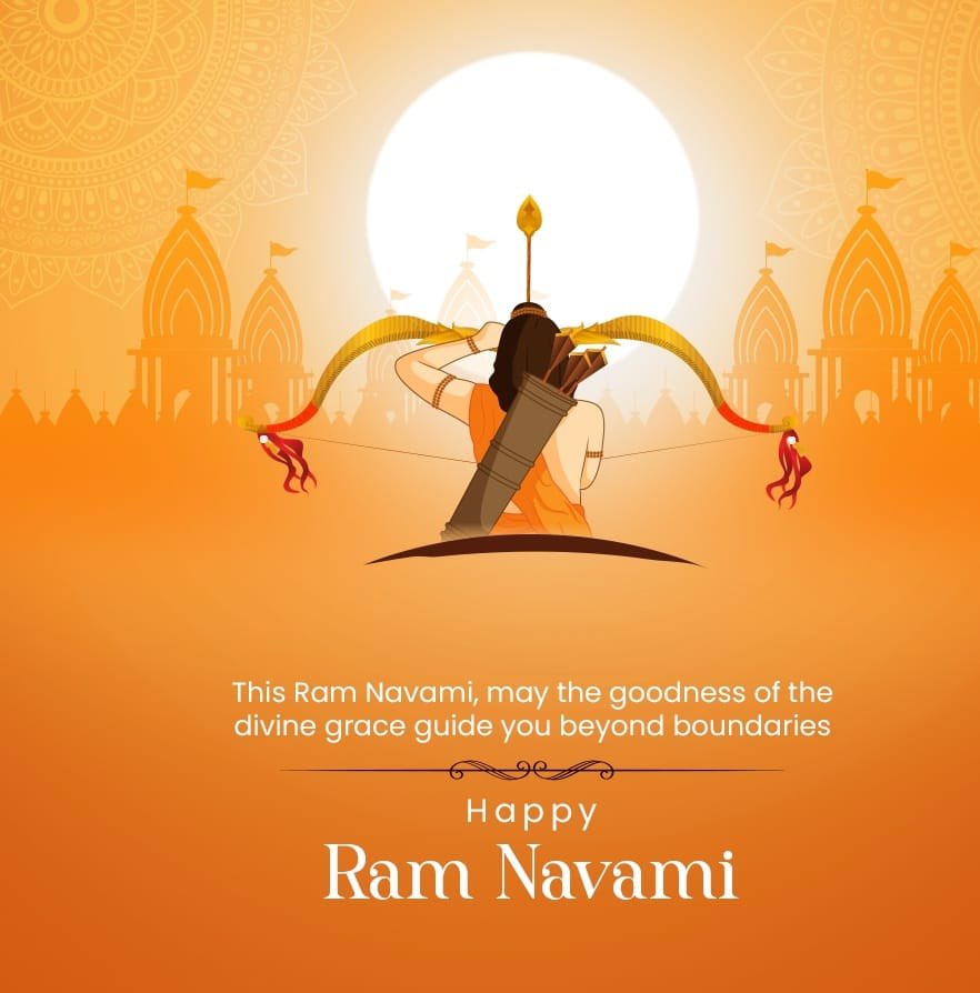 Warm greetings on the auspicious occasion of #RamNavami.

May the ideals of Lord Shri Ram—truth, righteousness, compassion, and duty—continue to inspire us in our lives. His timeless message of justice and harmony reminds us to walk the path of integrity and serve society with