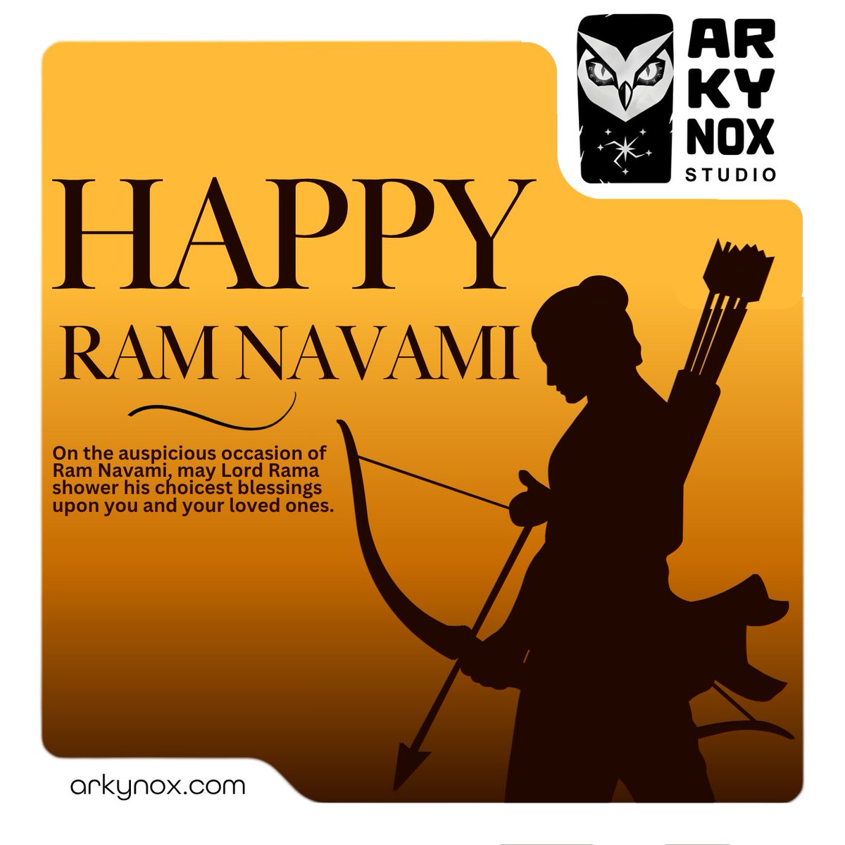 ArkynoxTech's tweet photo. Wishing you a thoughtful and meaningful Ram Navami from Arkynox ✨
May we all take a moment to reflect on values, resilience, and doing the right thing—even when it’s hard.
#RamNavami #Arkynox #BuildWithPurpose 🚀 https://t.co/TjQsNXBfVh