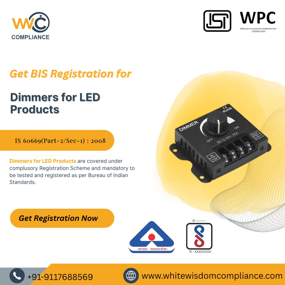 Whitewisdo51213's tweet image. Make your LED dimmers market-ready with BIS Certification! ⚡
Ensure quality, safety, and compliance with Indian standards for smooth and efficient lighting control. Get certified and build trust in your brand today.

#whitewisdomcompliance #LEDDimmers #LightingIndustry