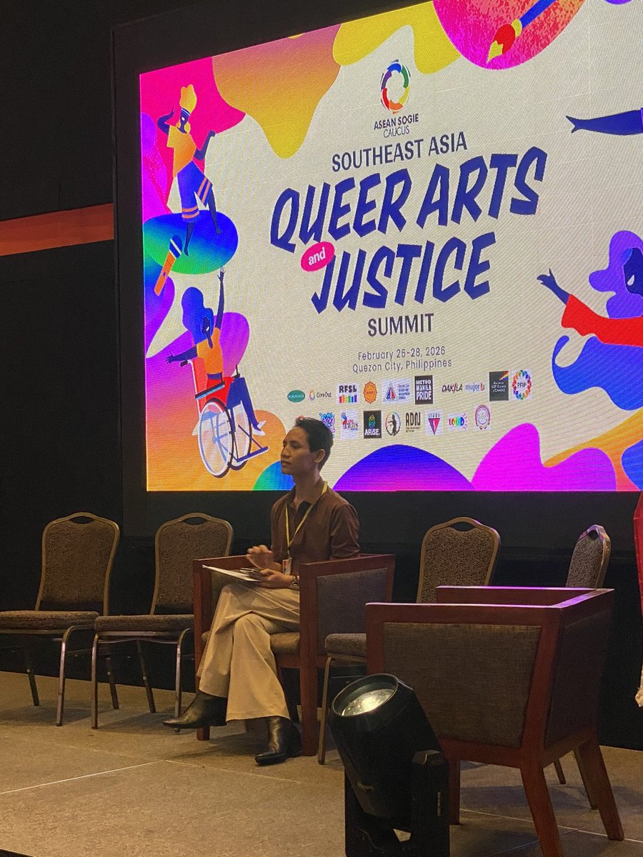 My &amp; #ARiSELaos’s absolute honour to have spoken and shared reflections on #LGBTQI+ in #Laos at the #SoutheastAsia #QueerArts and Justice Summit(SEAGAJS), alongside inspiring advocates and human rights defenders across the region. 🇱🇦🏳️‍🌈🏳️‍⚧️✨
#ASEAN #LGBTQIinLaos #LGBTQIRights