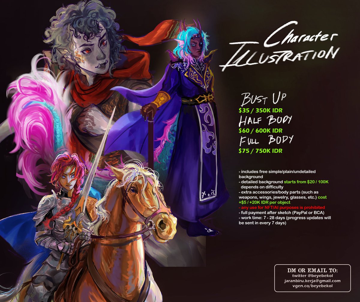 ran🐎 comm open!!! tweet media