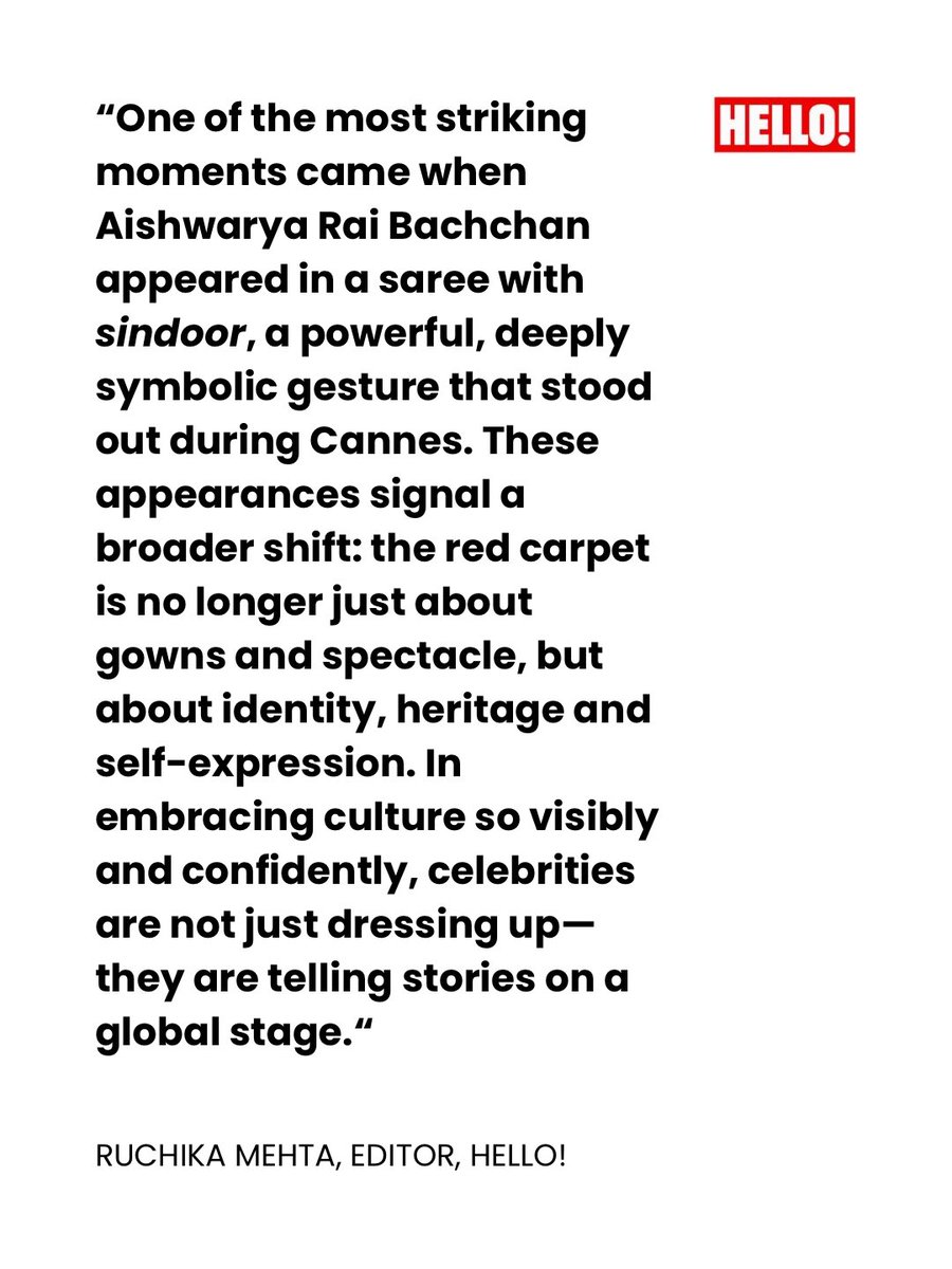 HELLOmagIndia's tweet image. For this week’s #EditorsTake, a series where our editor, Ruchika Mehta, answers 1 compelling question shaping the cultural zeitgeist—from fashion &amp;amp; lifestyle to food, Bollywood, high society, &amp;amp; travel—here’s what she has to say. #HELLOIndia #HELLOMagazine #Celebrities #RedCarpet