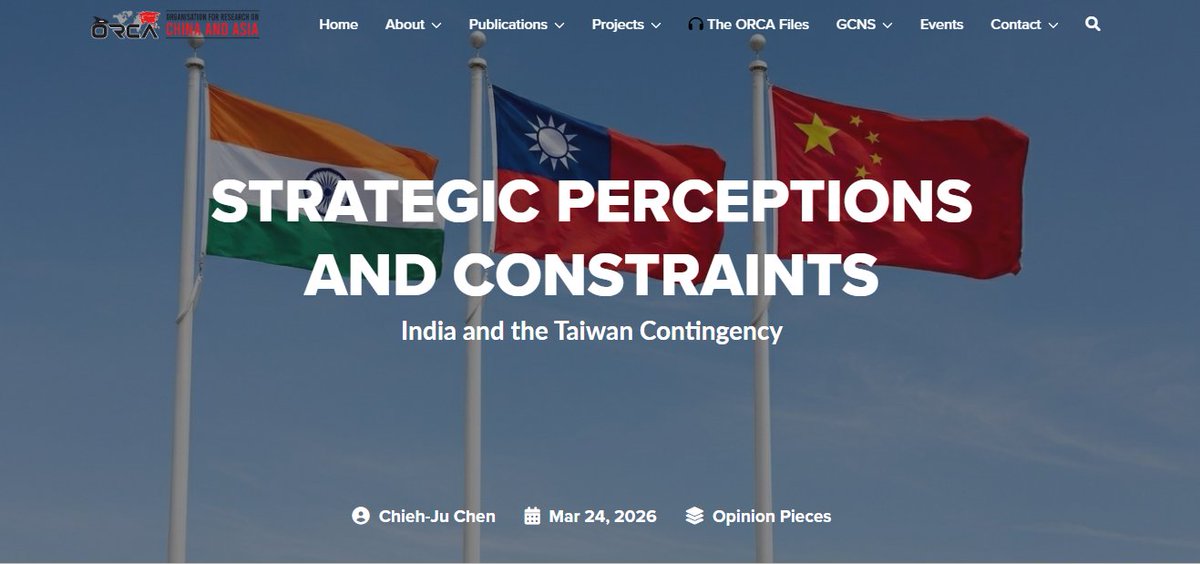 Organisation for Research on China & Asia (ORCA) tweet media