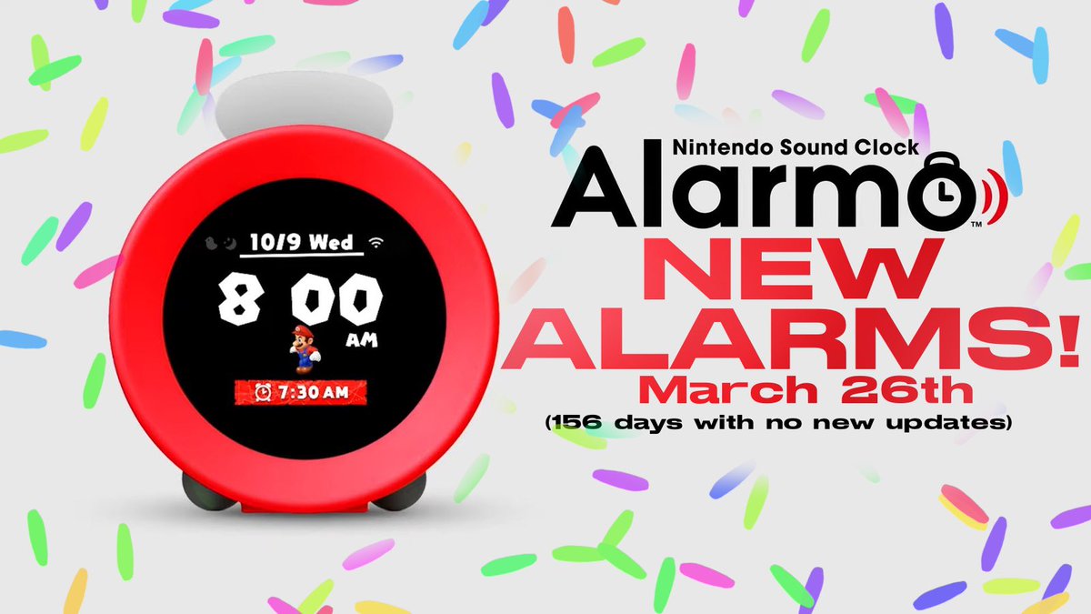 Nintendo Sound Clock: Alarmo Update? tweet media