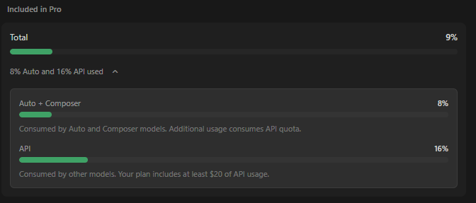 crossstardesign's tweet photo. @cursor_ai After just 1 hour with only Composer 2 (41 requests, no other models), I’ve used 8% of the generous Auto + Composer pool on the pro plan.

I stay exclusively on Composer 2 Standard and have optimized everything. Also getting Provider Error https://t.co/vcCNp1XyLF
