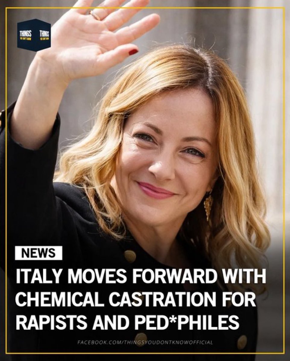 She is doing great for Italy. Best PM ever in Italy.