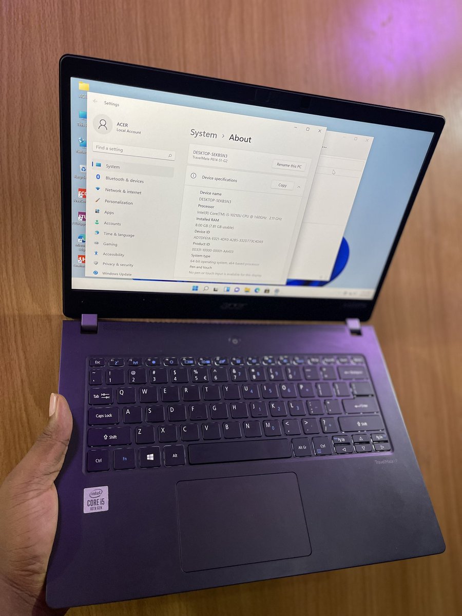 BucciHub's tweet photo. Deal of a Century. Extreme Light weighted

ACER TRAVELMATE P614
10th gen
Core i5
8gb Ram / 128gb SSD
Keyboard Light
14”FHD 
Type-c Thunderbolt 
Excellent battery life 🔋 (Upto 7hrs backup)

Price: 255k Only

Location: Ojo Alaba intl, Lagos
#Trending #laptop https://t.co/tx9G5qGrA1