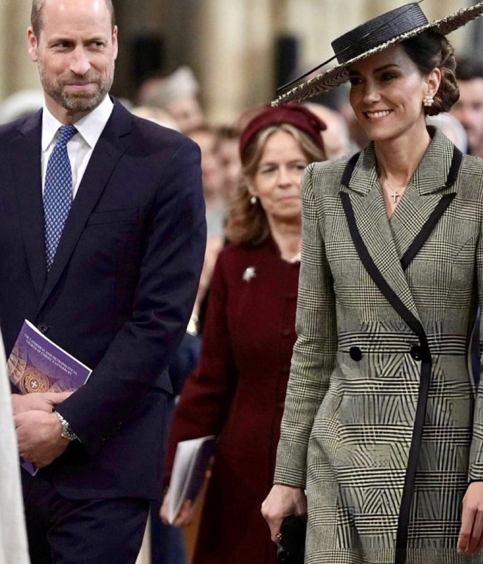 Prince William and Princess Catherine yesterday at at Canterbury Cathedral ✝️
