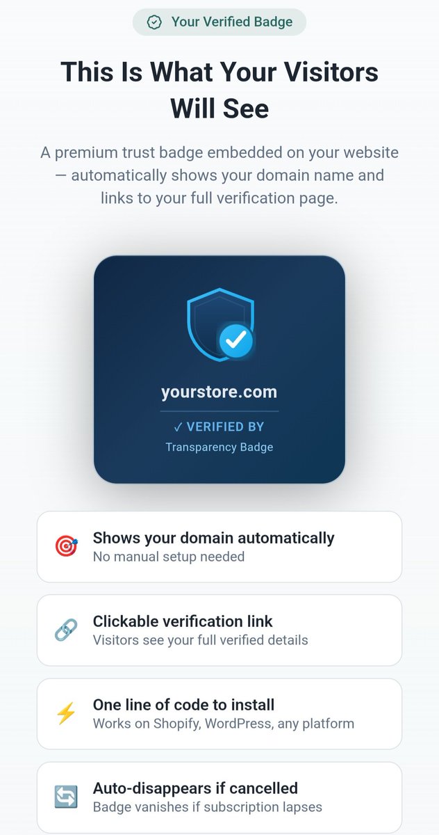 Universal Website Transparency Badge tweet media
