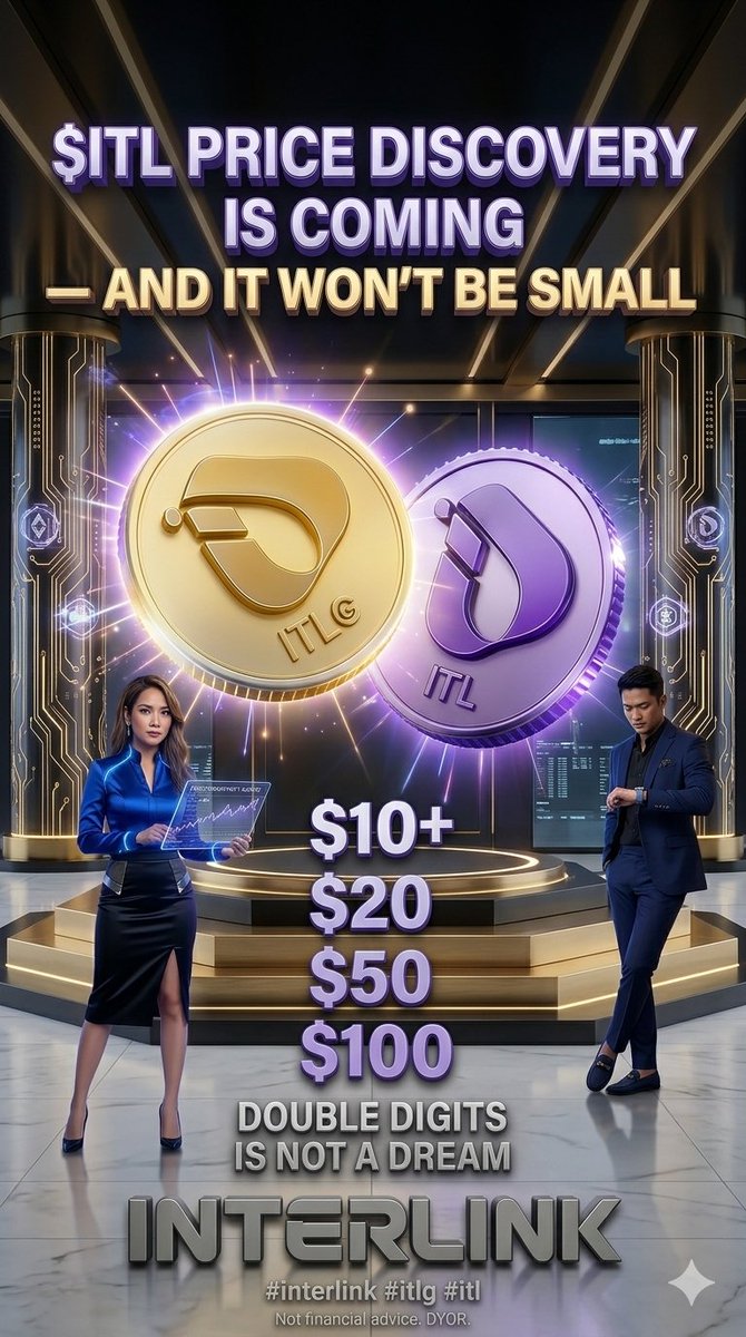 🚨 $ITL is entering a serious price discovery phase 🚨
Tight supply + growing real demand + zero bot noise 🧠⚡
When scarcity meets mass adoption… movement is inevitable 🔥
Position early or watch later
$10+ isn’t hype — it’s logic
#InterLink #ITLG #ITL