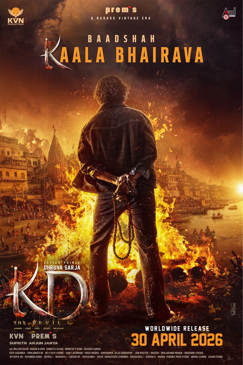 Theravichandrav's tweet image. Some names create fear.
This name creates chaos.

The name is "KAALA BHAIRAVA". In #KD @KicchaSudeep Sir.♥️🤗 

Happy Ramanavami… Jai Shree ram🕉️🛕✨

#KichasudeepInKDTheDevil
#KDTheDevil #KicchaSudeep

@ArjunJanyaMusic @DhruvaSarja @directorprems @KvnProductions