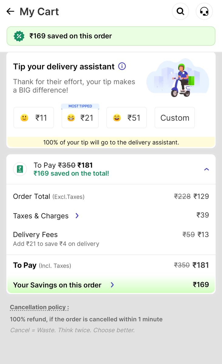 AkhtarJubin's tweet photo. Eatsure's Charges 

Why are the charges high in eatsure? Like I am paying almost ₹55 extra just for tax and the delivery charge. And the audacity to say "add ₹21 to save ₹4 on delivery". https://t.co/K5RU9feayx