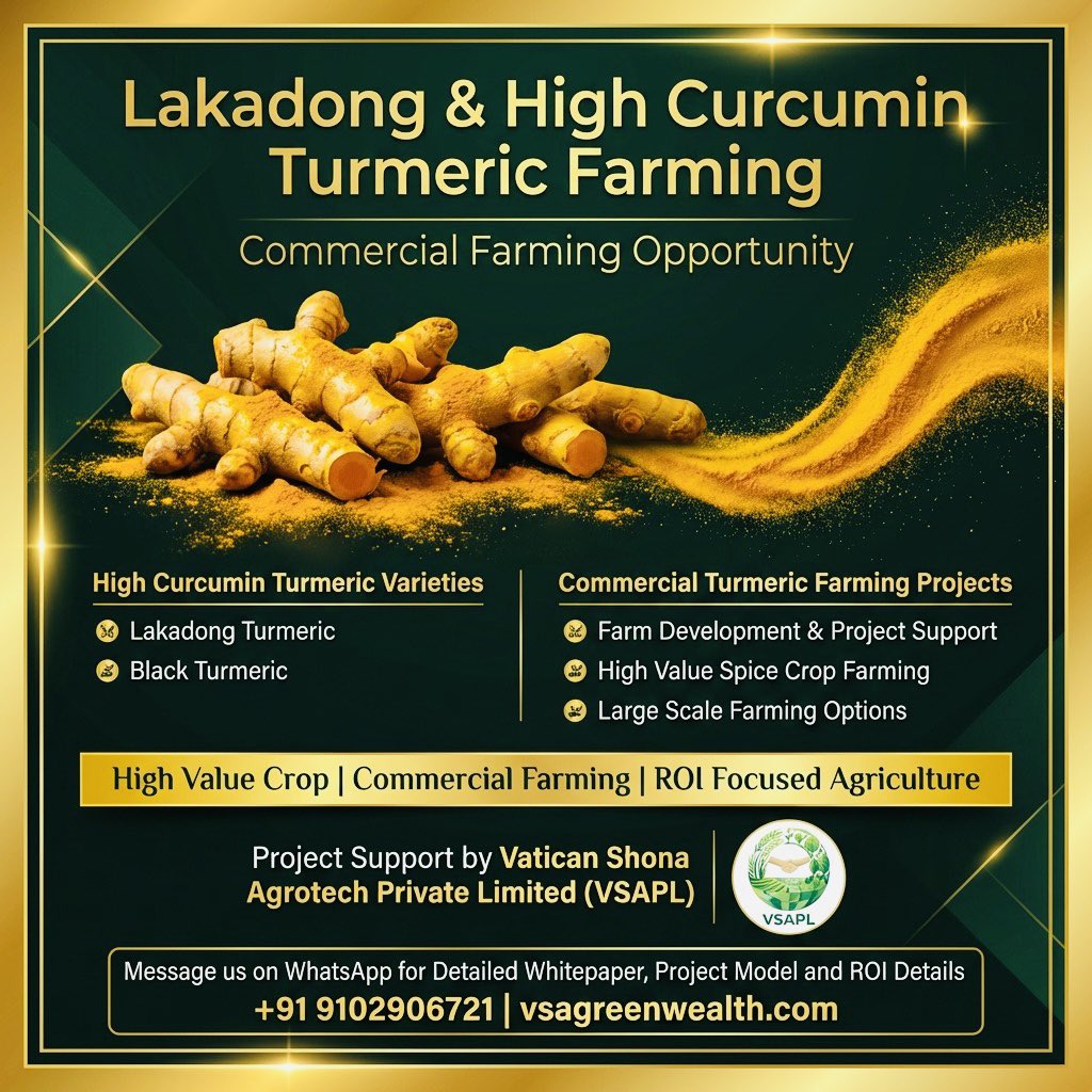 RajRathore2019's tweet photo. Legacy of Meghalaya..GI tag..high quality #Lakadong #turmeric #Commercial #Farming #project with #multilayer 
#meghalya #agroforestry #rajeshsinghrathore #sandalwood #multilayerfarming https://t.co/I2NNeFQ9wQ