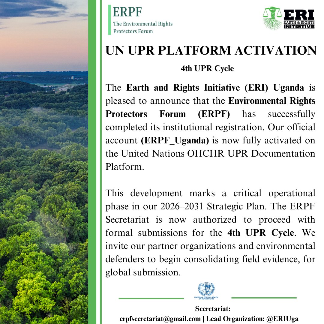 Earth and Rights Initiative Uganda tweet media
