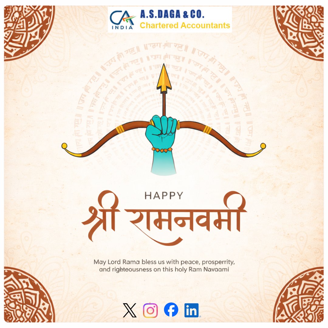 co_daga's tweet image. Ram Navami inspires integrity &amp;amp; righteousness through Lord Rama.
At A.S. Daga &amp;amp; Co., we remain committed to trust, excellence &amp;amp; growth.
#RamNavami #JaiShriRam #CorporateValues #BusinessGrowth
