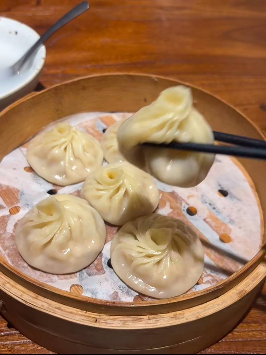 在杭州待久了才发现，这座城市最会哄人的不是风景，而是吃的，一碗刚出锅的小笼汤包，一口下去连情绪都被安抚了 #杭州