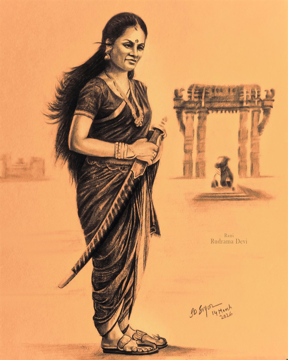 SDSagar999's tweet photo. కాకతీయ మహారాణి రుద్రమదేవి 🙏✏️ https://t.co/9kaV0tyZfX