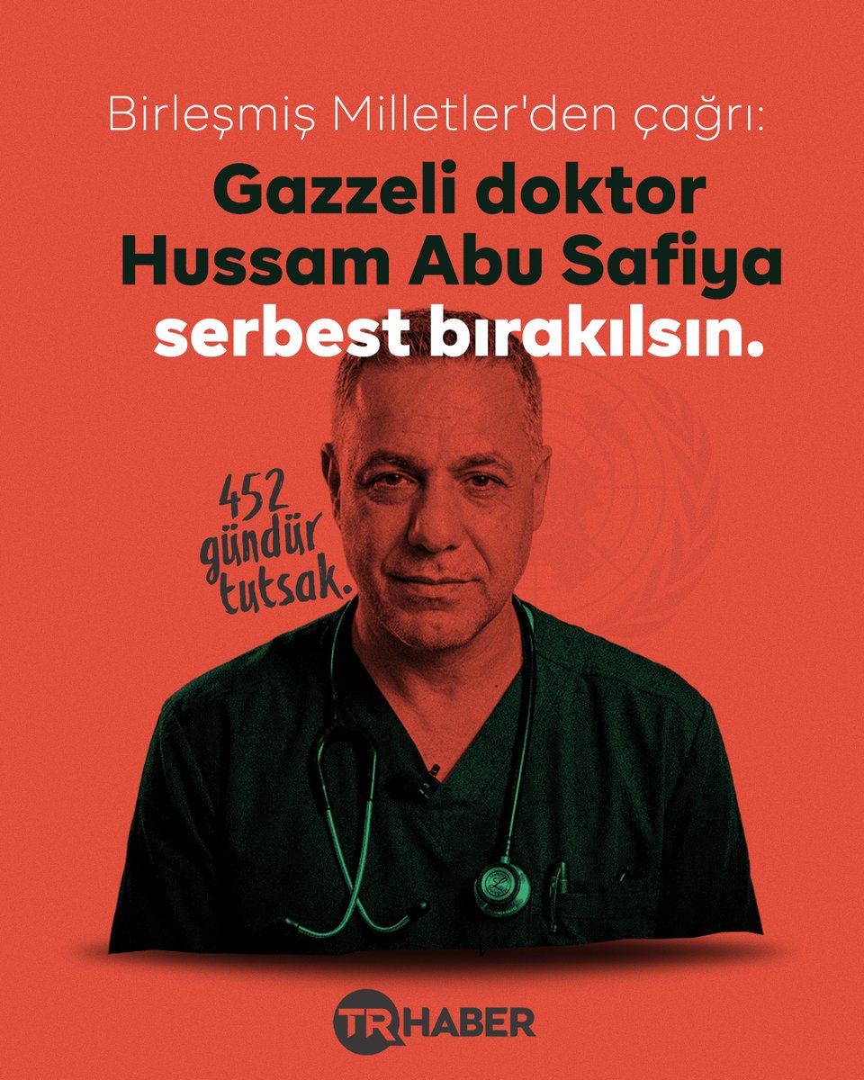 452 gündür İsrail hapishanelerinde!

🚨Birleşmiş Milletler bu hafta aldıkları şiddetli işkence raporları ve İsrail'in idam yasasını onaylamasının ardından tekrar çağrı yaptı.

Filistinli doktor Hüsam Ebu Safiya, geçen yıl Aralık ayında İsrail güçlerinin Gazze’deki Kemal Advan