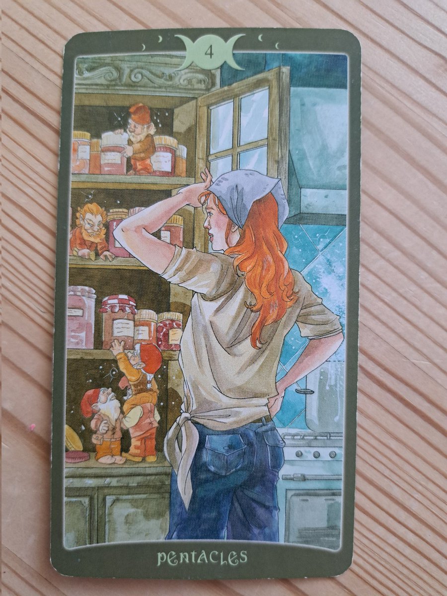 Laurajk32's tweet photo. Today's card is 4 of Pentacles 

Sometimes we just have to make do with what we've already got.

#budget #makedo 

#tarot #tarotmessage #LauraJK32 https://t.co/wkm83yiX4o