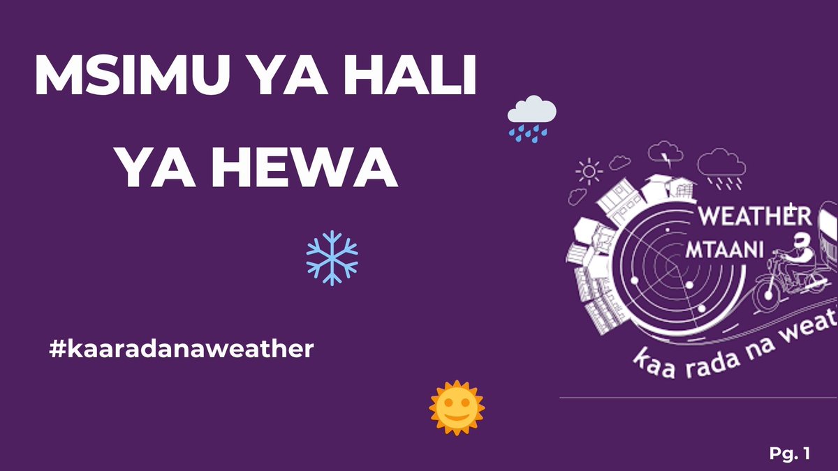 MtaaniWeather's tweet photo. Stay informed. Stay prepared. Protect your community.
#WeatherMtaani #ClimateAwareness #HaliYaHewa #Radayaweather https://t.co/nhj3pNDcqW