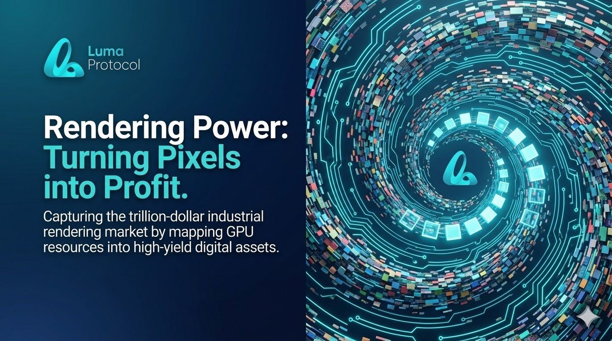 Luma__Protocol's tweet photo. Turn your pixels into profits! 🎨

 Luma Global is bridging the gap between high-performance GPU rendering and DeFi. By mapping industrial rendering demand to our ecosystem, we create a sustainable yield engine backed by real utility.
#LumaGlobal #RenderingPower #AIComputing #DeFiYield #ComputingOil